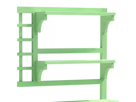 Armoire de jardin en bois avec étagères fixes pour rangement extérieur coffre d'exterieur couleur vert nature