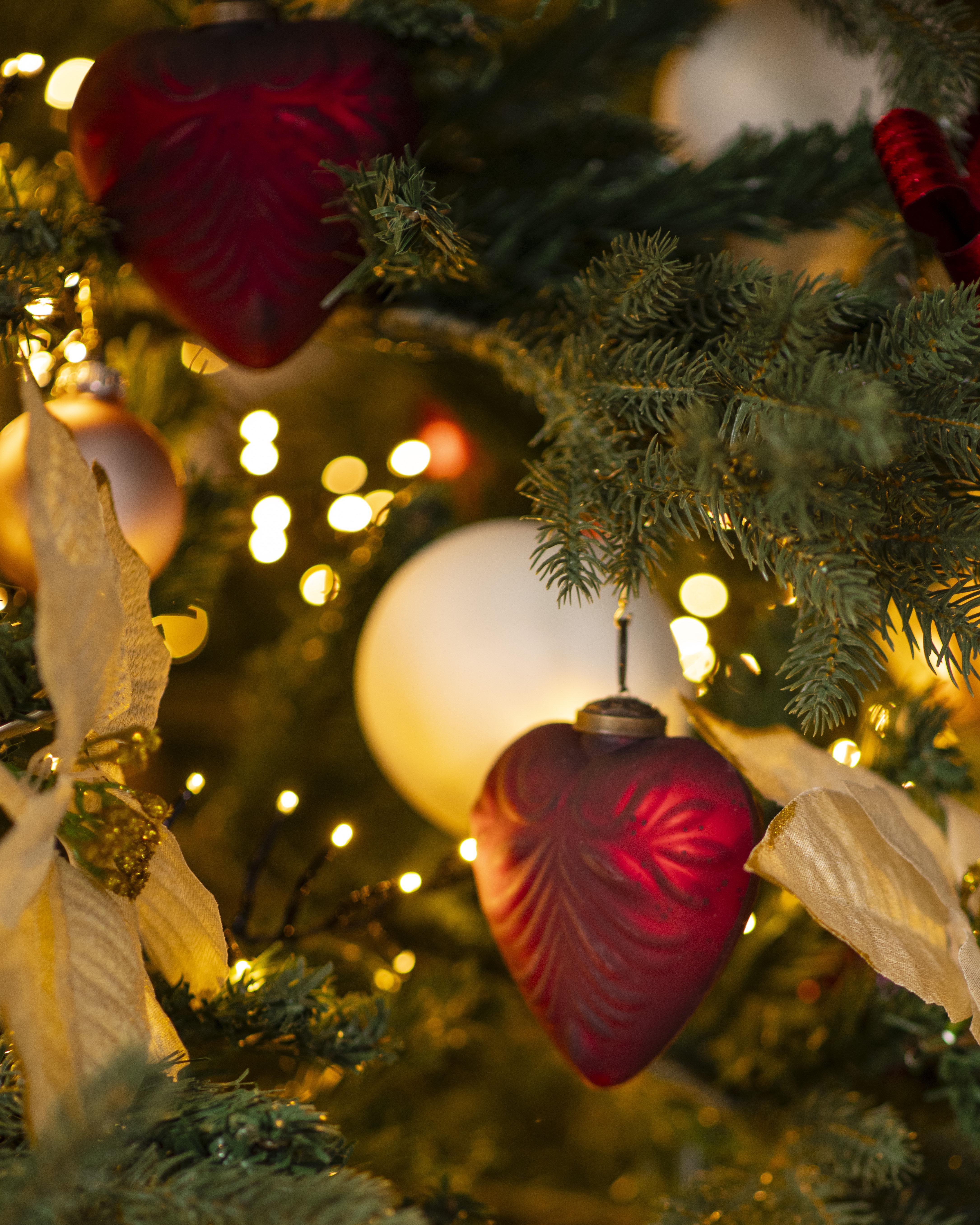 Set van 4 kerstballen FERIABLE Glas Rood