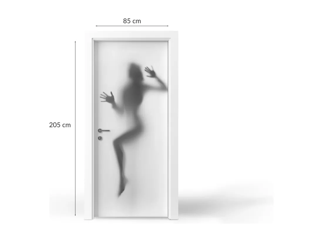 Stickers de porte autocollants - Ombre derrière la vitre 85x205 cm
