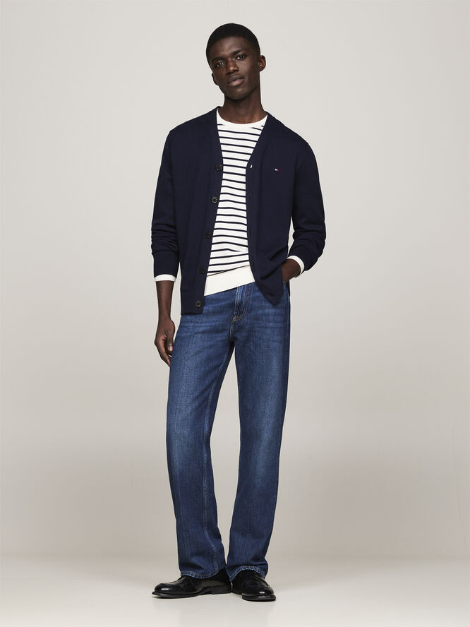 Tommy Hilfiger PIMA ORG CTN CASHMERE CARDIGAN Desert sky