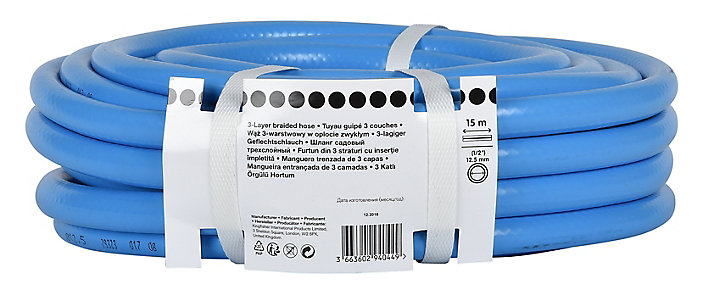 Tuyau d'arrosage tressé ø12,5 mm L.15 m
