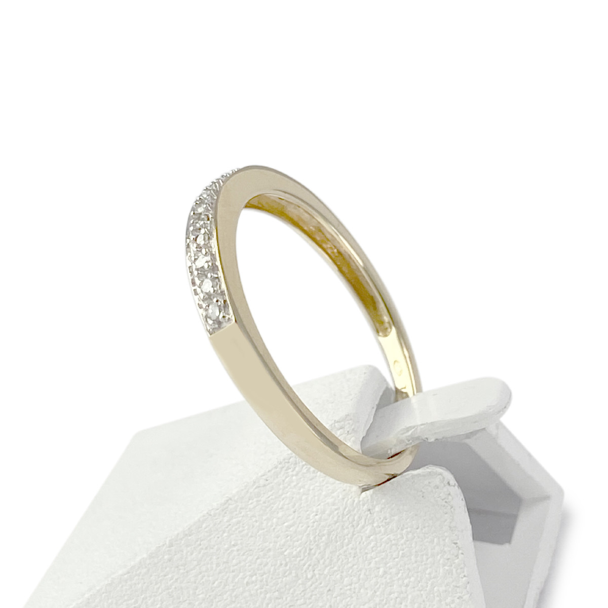 Bague d'occasion or 750 jaune et rhodié diamants