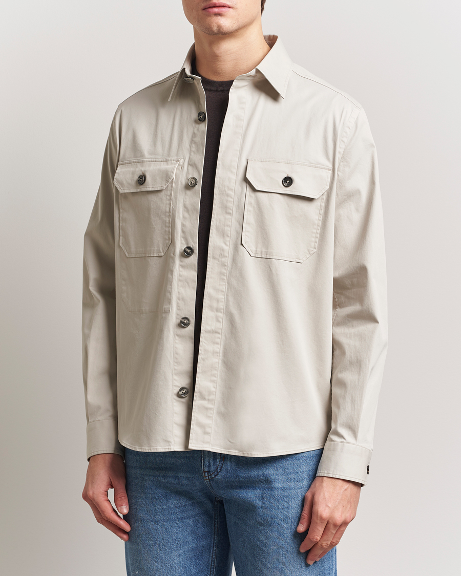 Zegna Premium Cotton Overshirt Beige