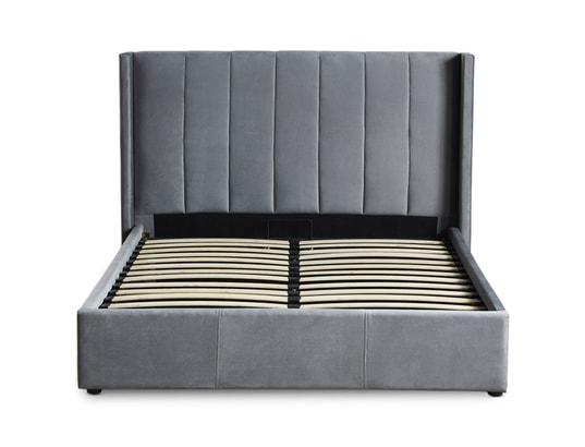 MENZZO - Lit avec rangement Lit double magorial avec sommier relevable 160x200cm velours...