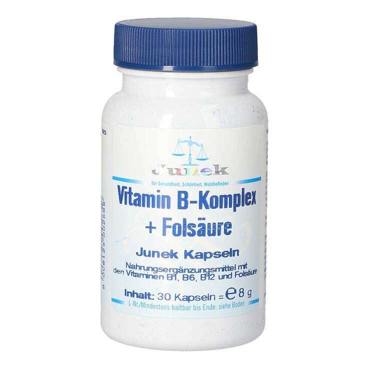 Vitamin B Komplex + Folsäure Junek Kapseln, 30 St