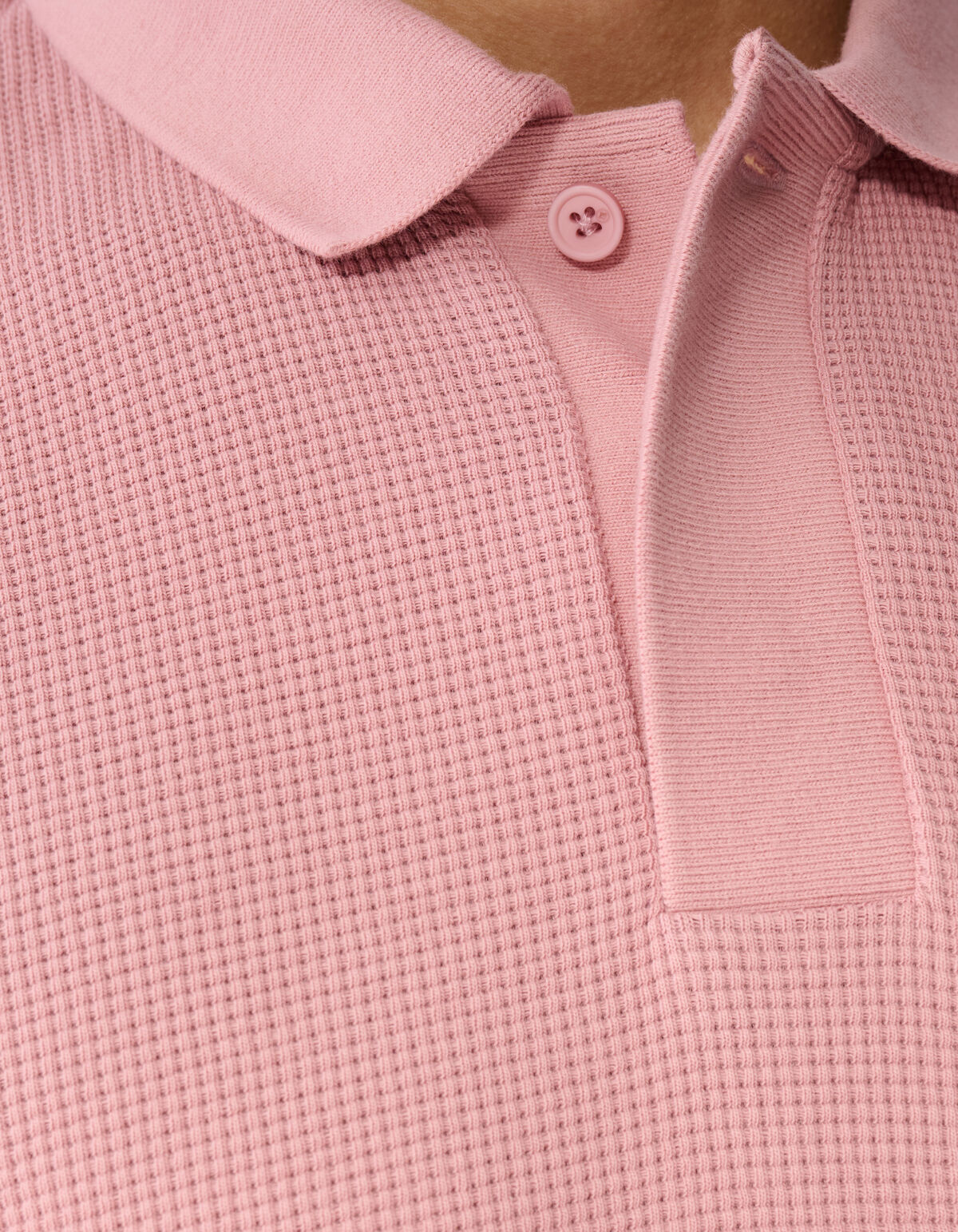 Waffle Polo Roze