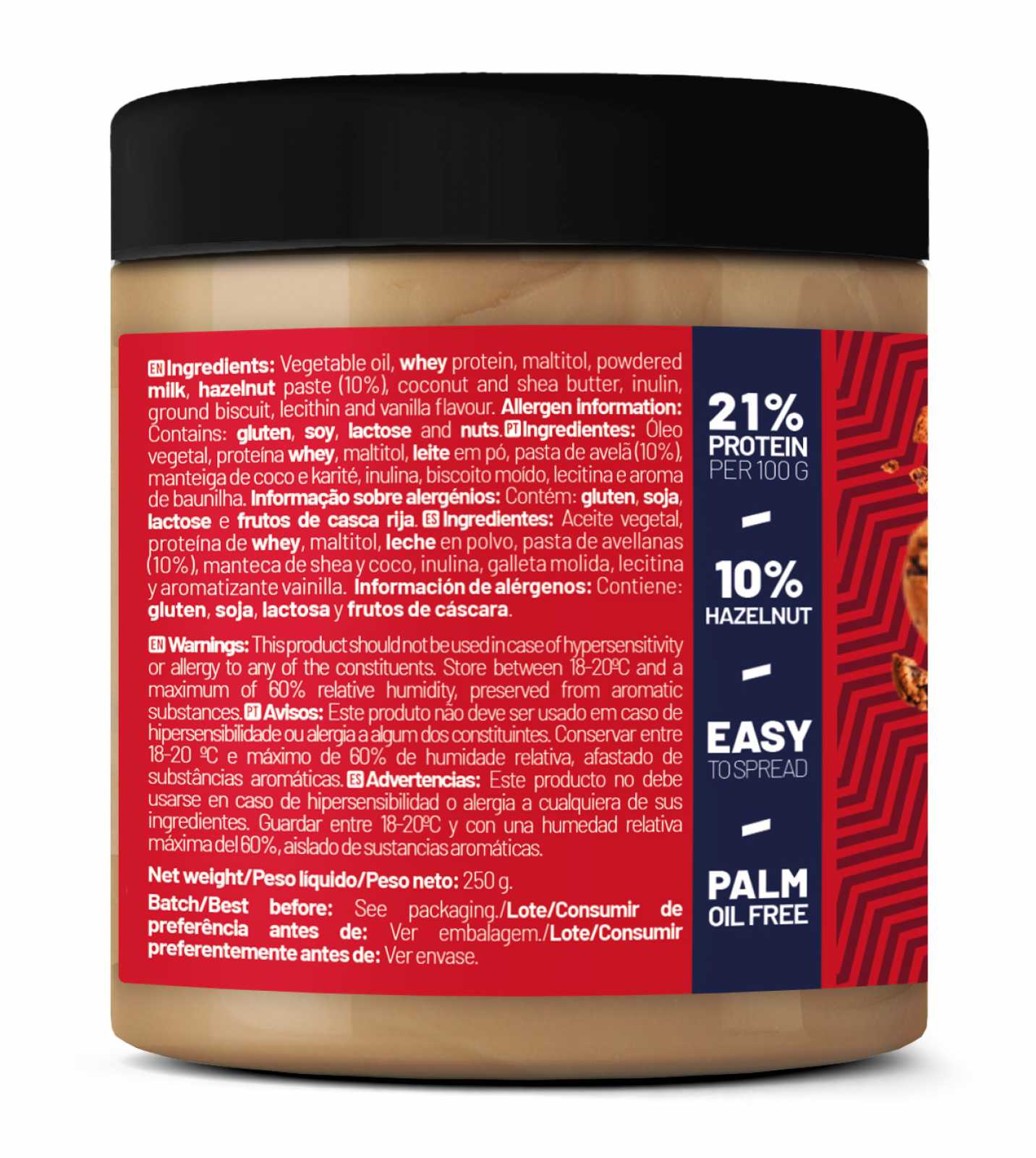Creme proteico Zumub sabor biscoito americano, 250 gramas
