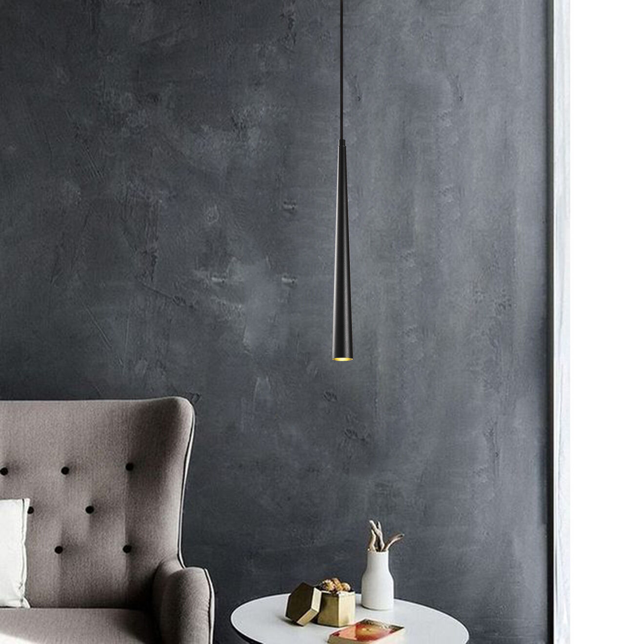 Opviq Suspension Ugur noire - 4x5x137 cm