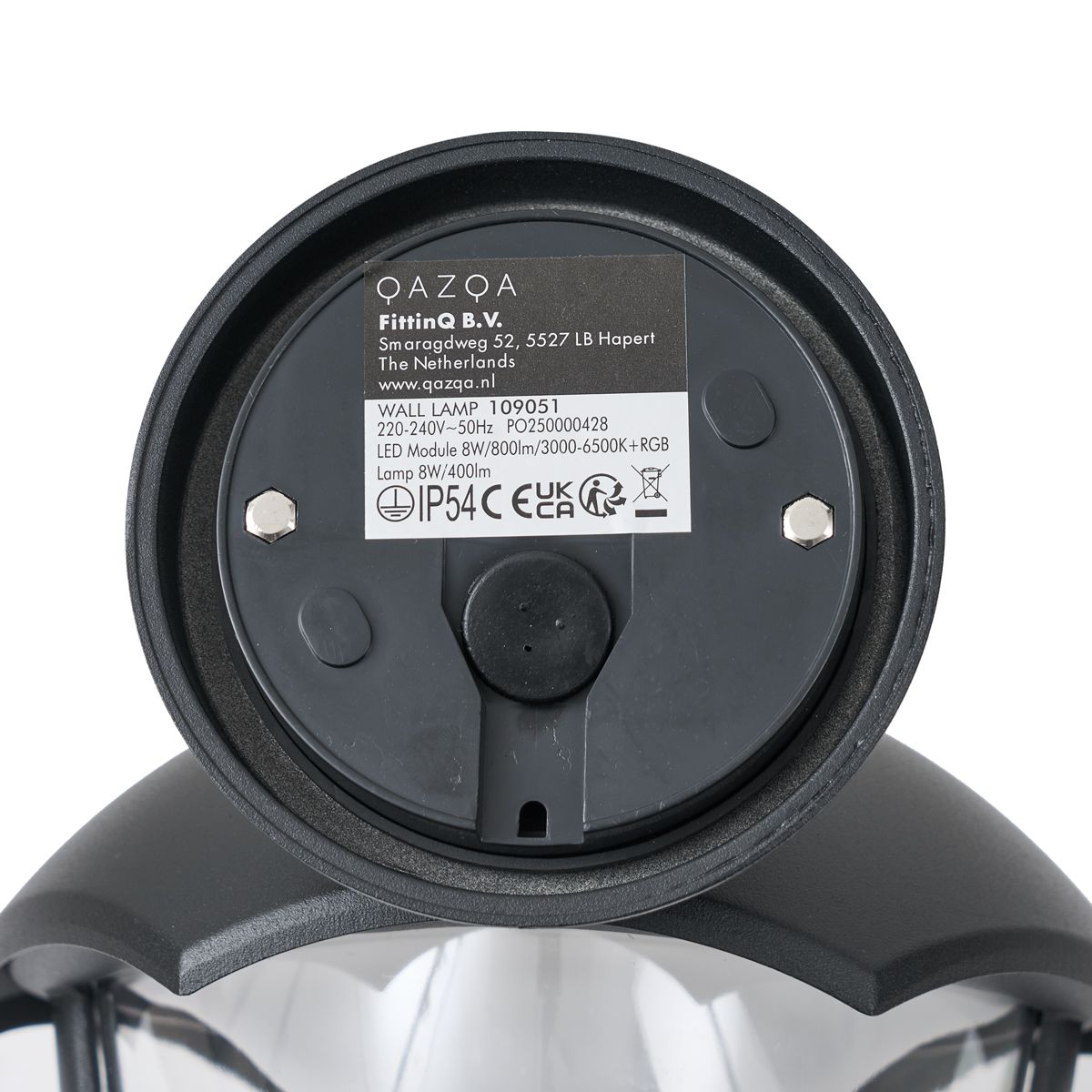 Smart buiten wandlamp zwart met helder glas incl. LED IP54 - Classica