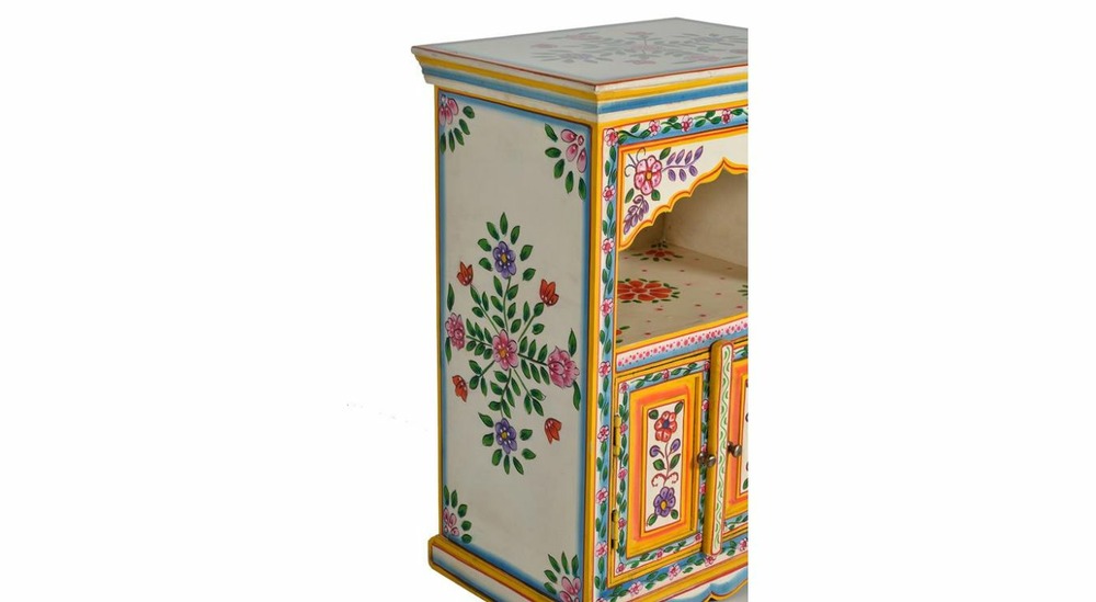 Table de chevet bois multicolore 48x35x75cm