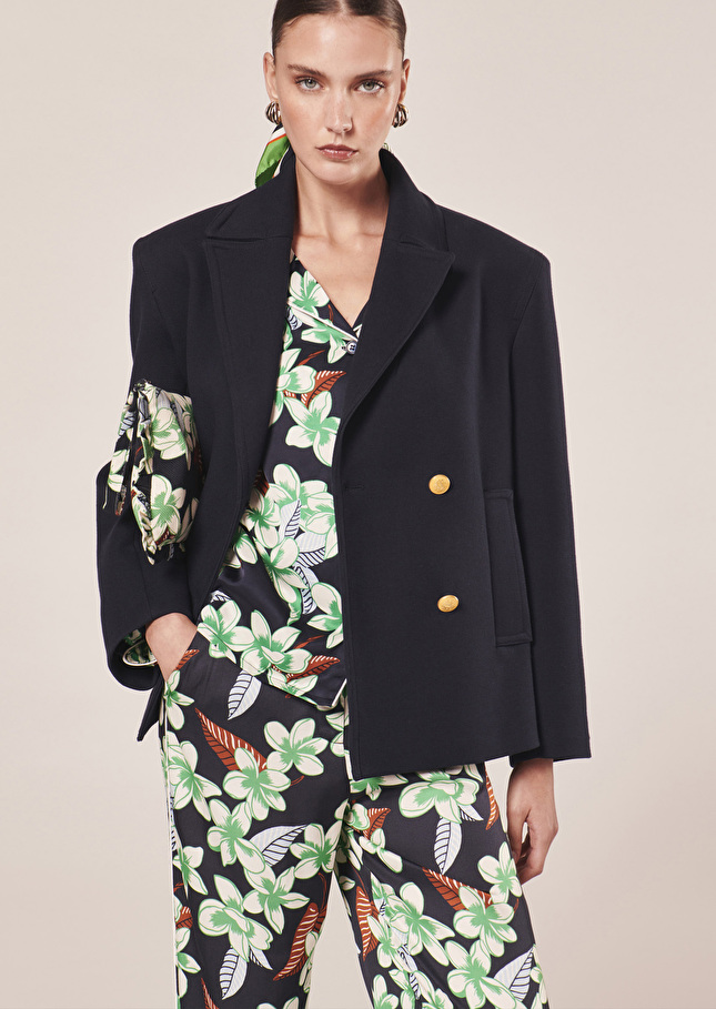 Manteau Marcellobleu nuit en double coton