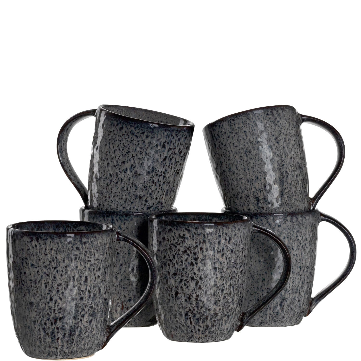 LEONARDO Kaffeebecher MATERA 6er Set 330 ml Keramik anthrazit
