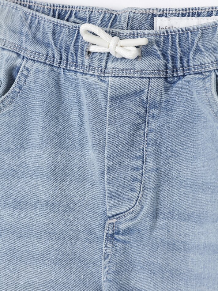 Calça jeans jogger confortável - Azul Comissária de Bordo