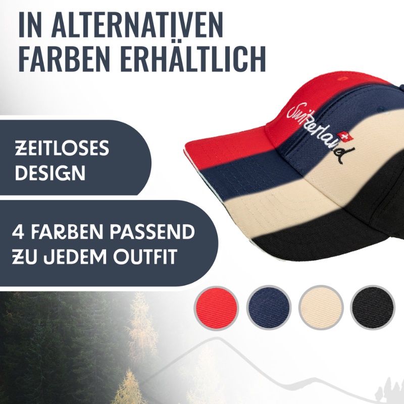 Lifestyle Cap Unisex mit Switzerland Stick