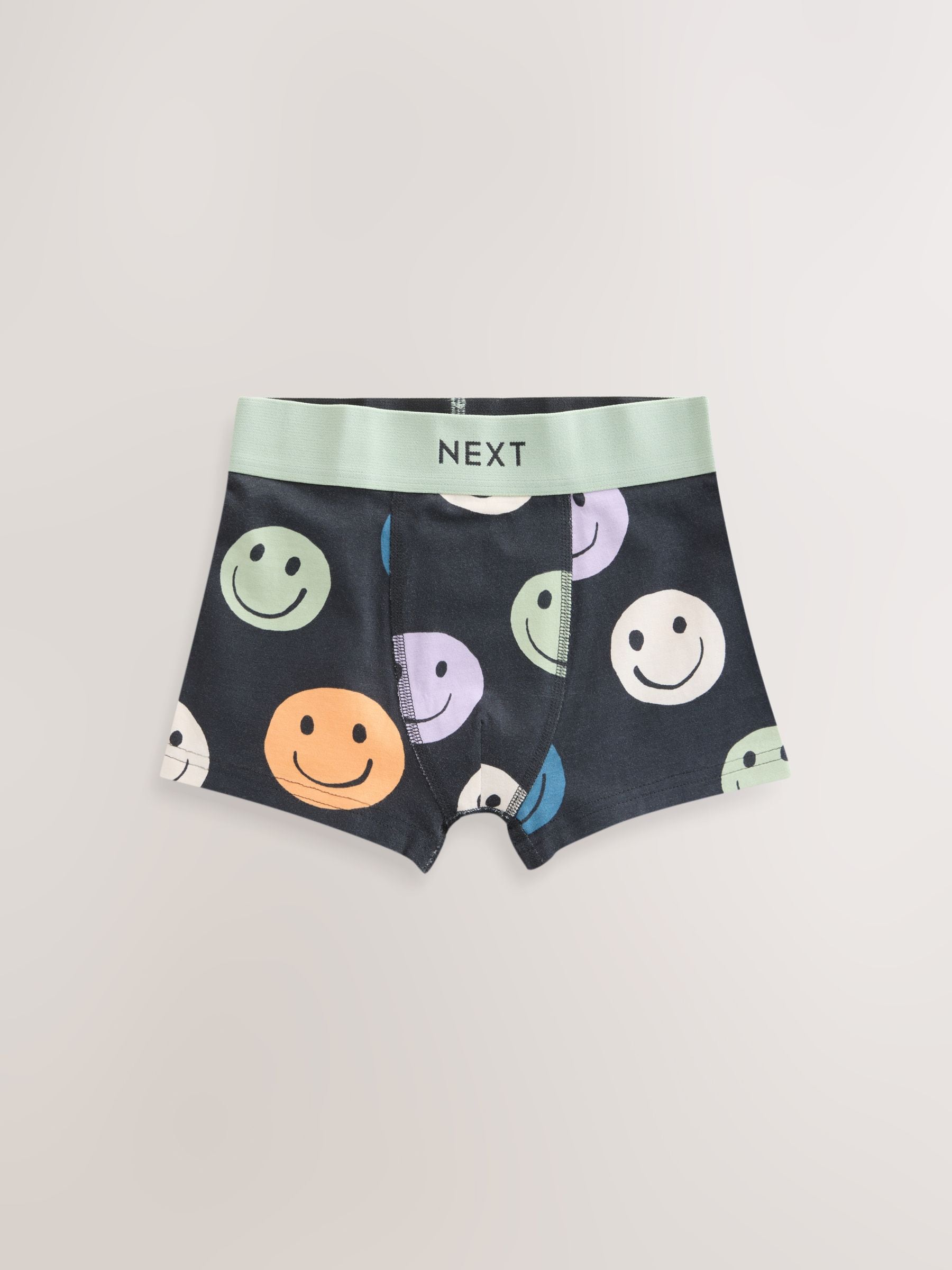 Dambord- en smileyprint - Verpakking van 5 trunks met motief (1,5-16jr)