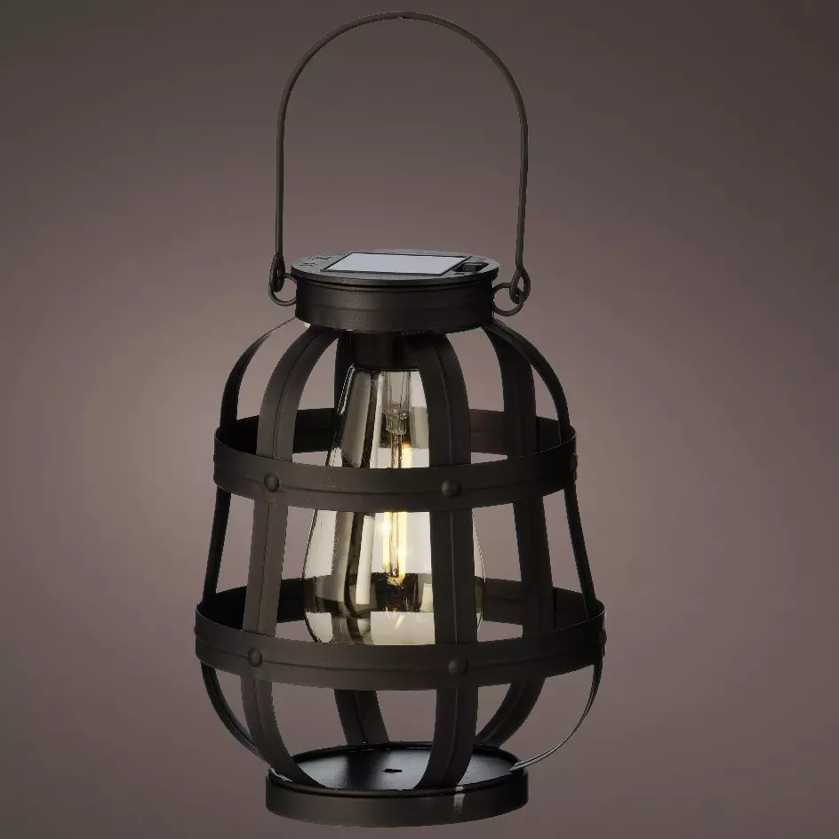 Lanterne solaire métal LED (H18,5 cm) Julia Noir
