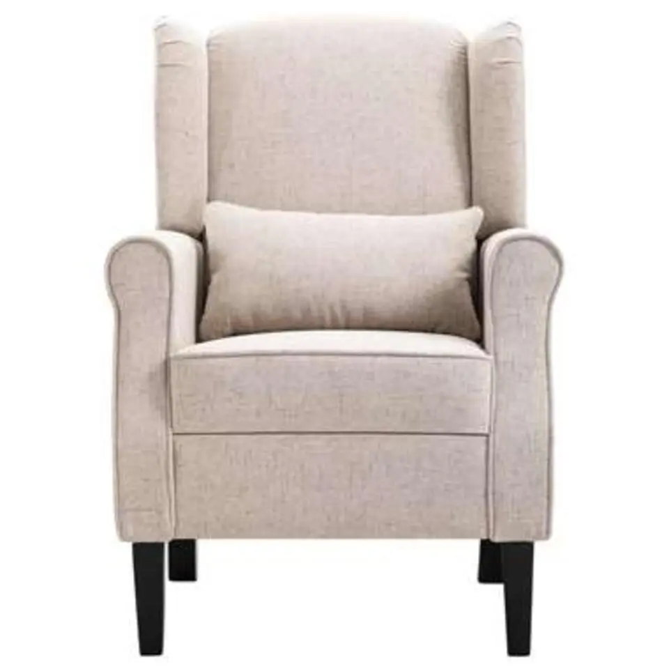VIDAXL Fauteuil stof beige