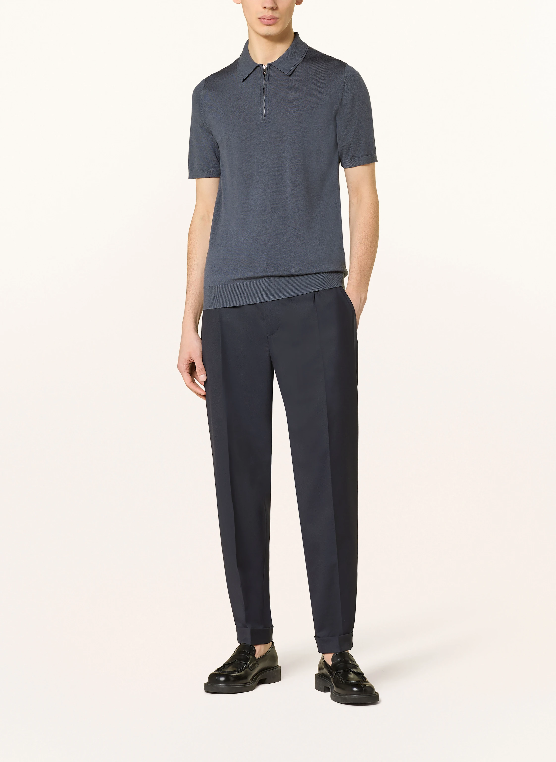 REISS Strick-Poloshirt MAXWELL aus Merinowolle