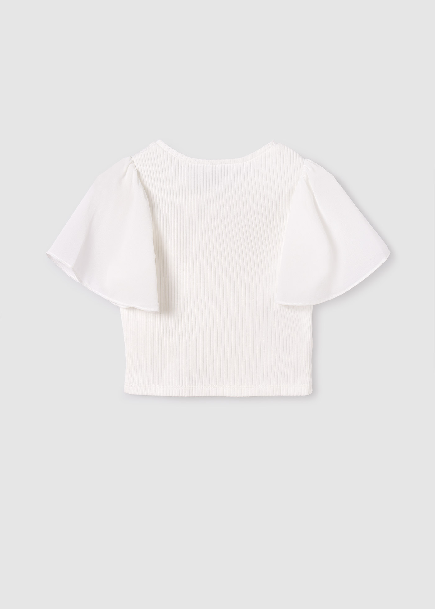 Camiseta canelada feminina