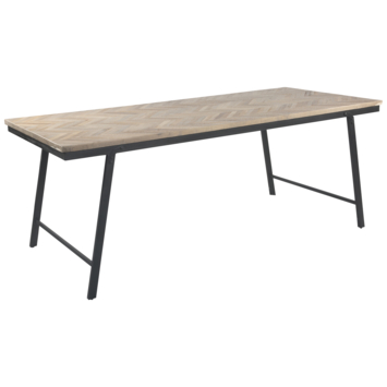 KARWEI eettafel Mateo visgraat teakhout 200 x 90 cm