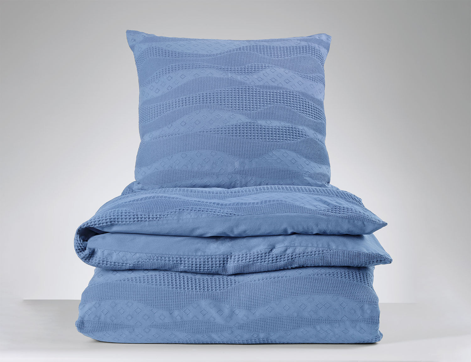 Bettwäsche mit Piqué Jacquard Muster
