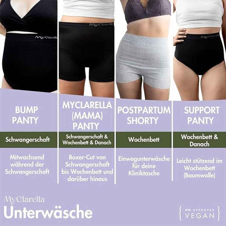 The Support Panty Wochenbett Unterhose L schwarz, 1 St