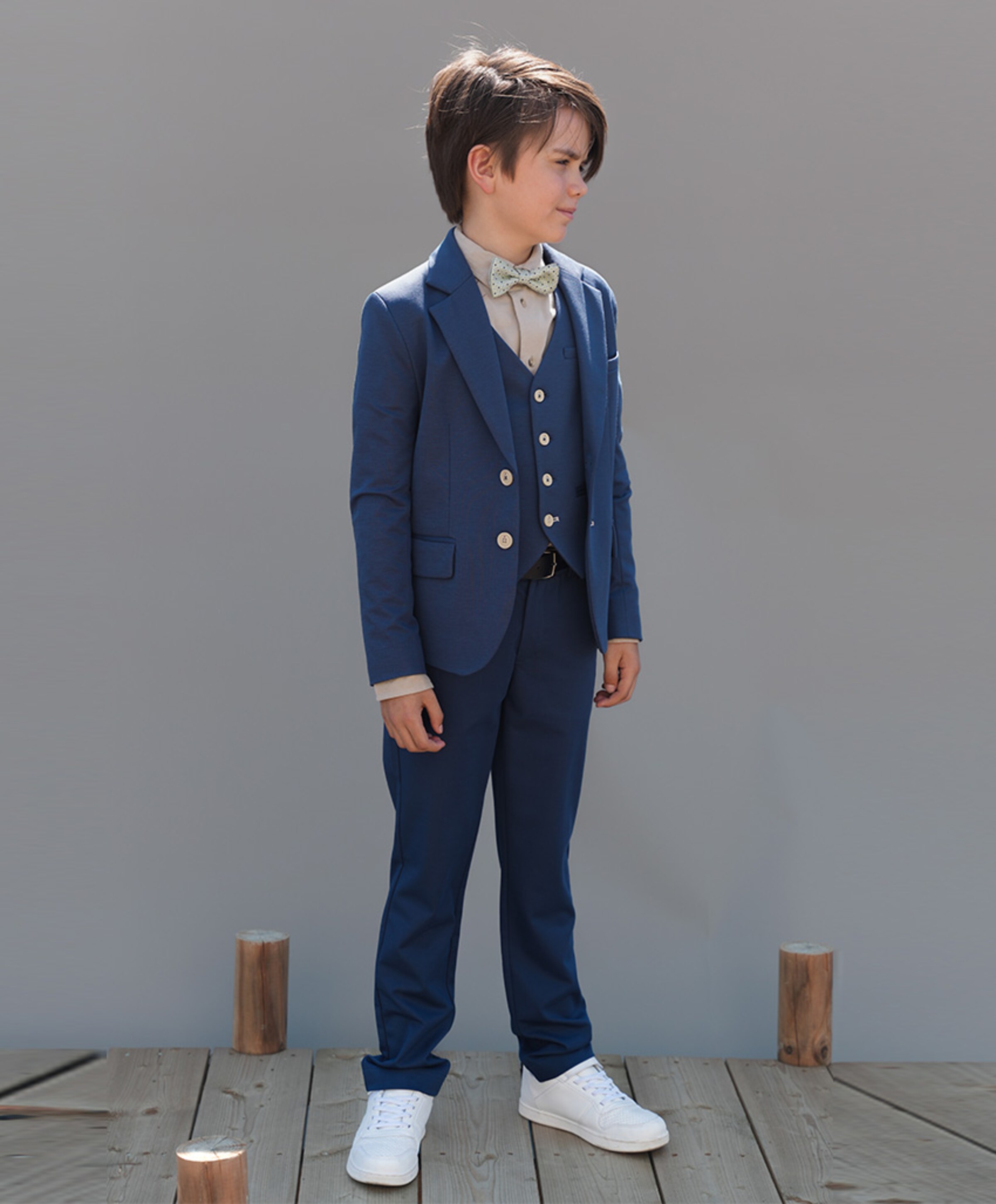 Red&Blu Jongens gilet blauw