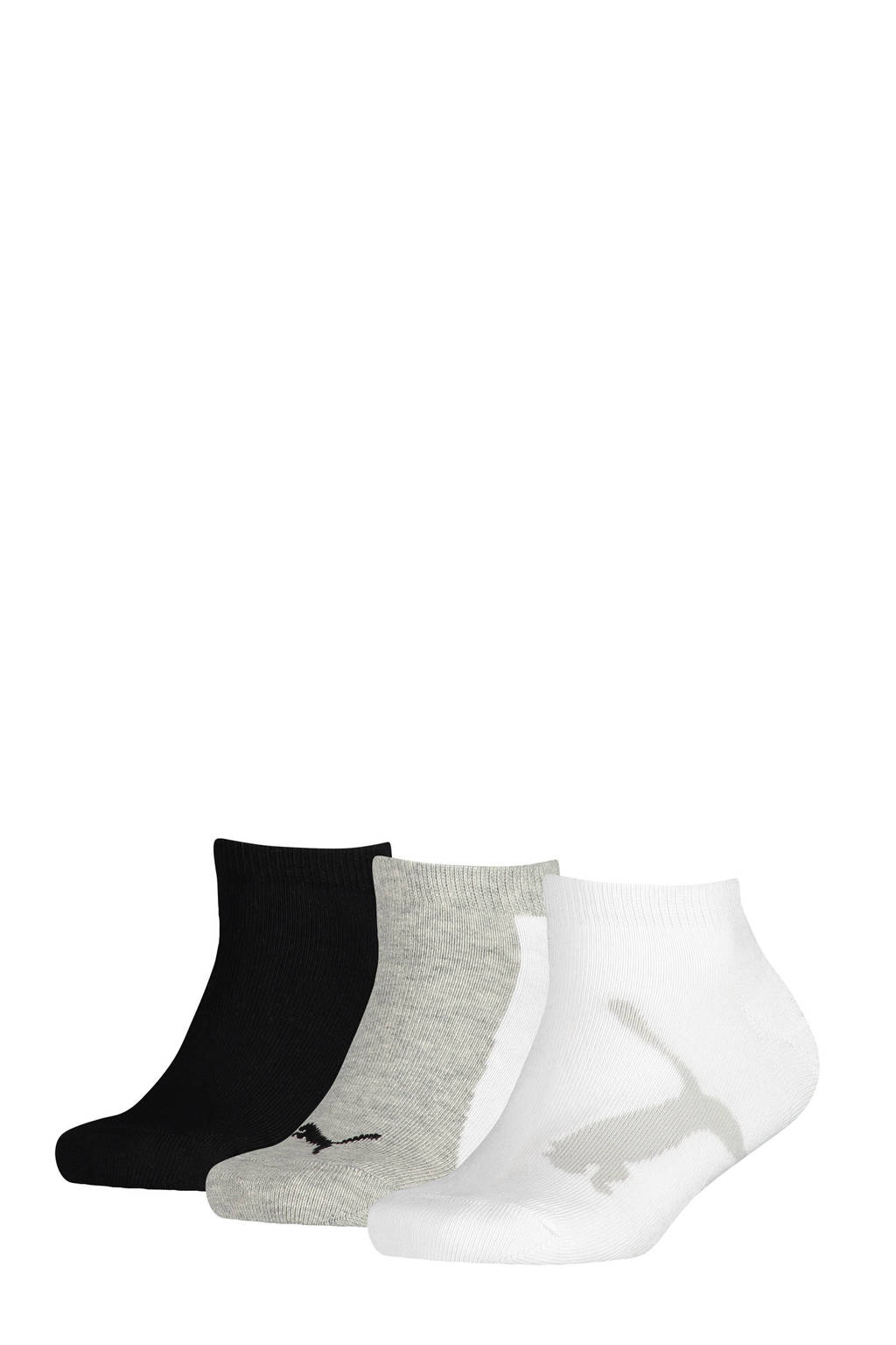 Puma sneakersokken met logo - set van 3 multi