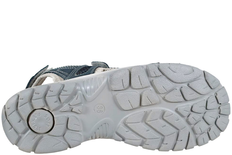 RESERVED SANDAL I DENIMBLÅ NUBUCK