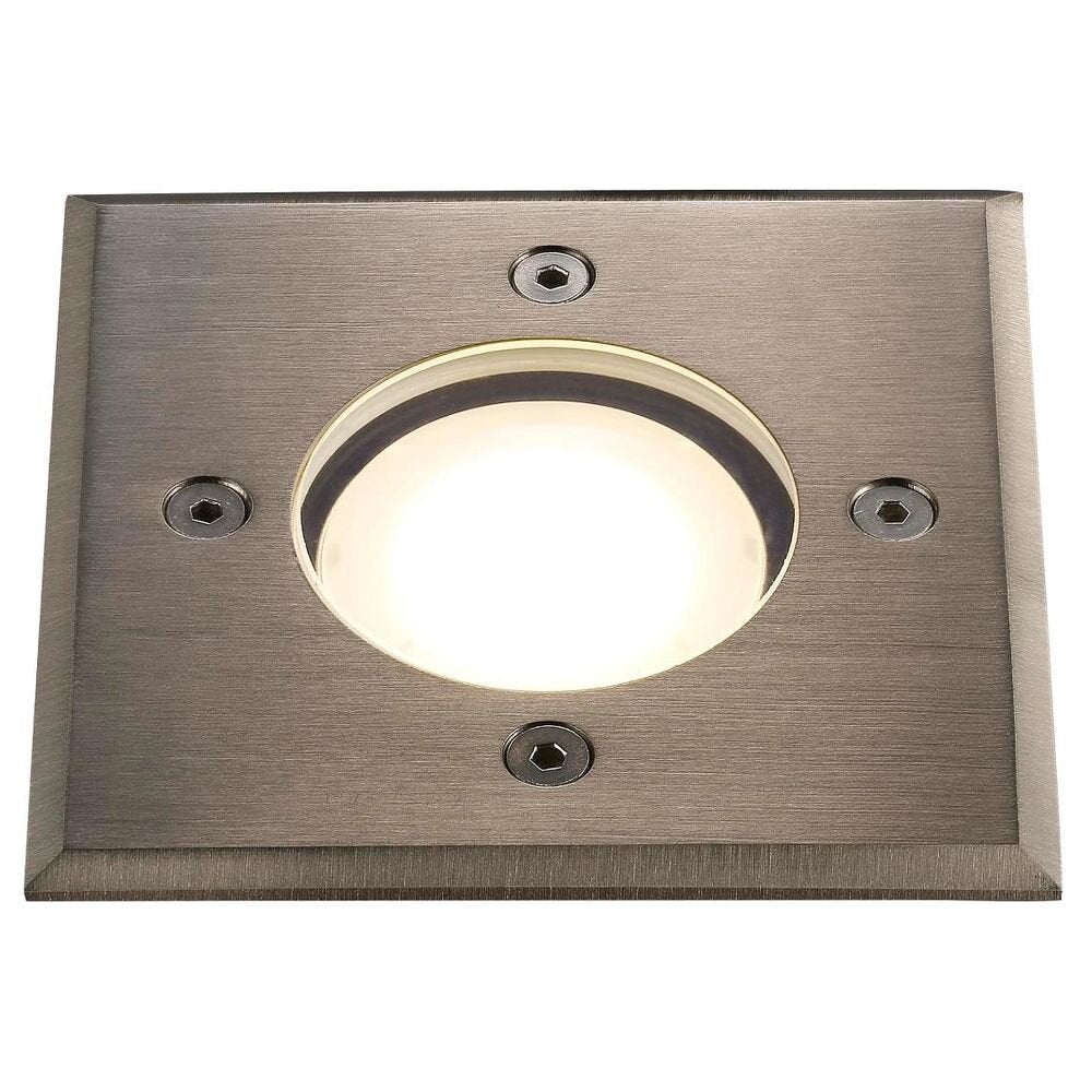 Pato inbouw vloerlamp, roestvrij staal, vierkant, GU10