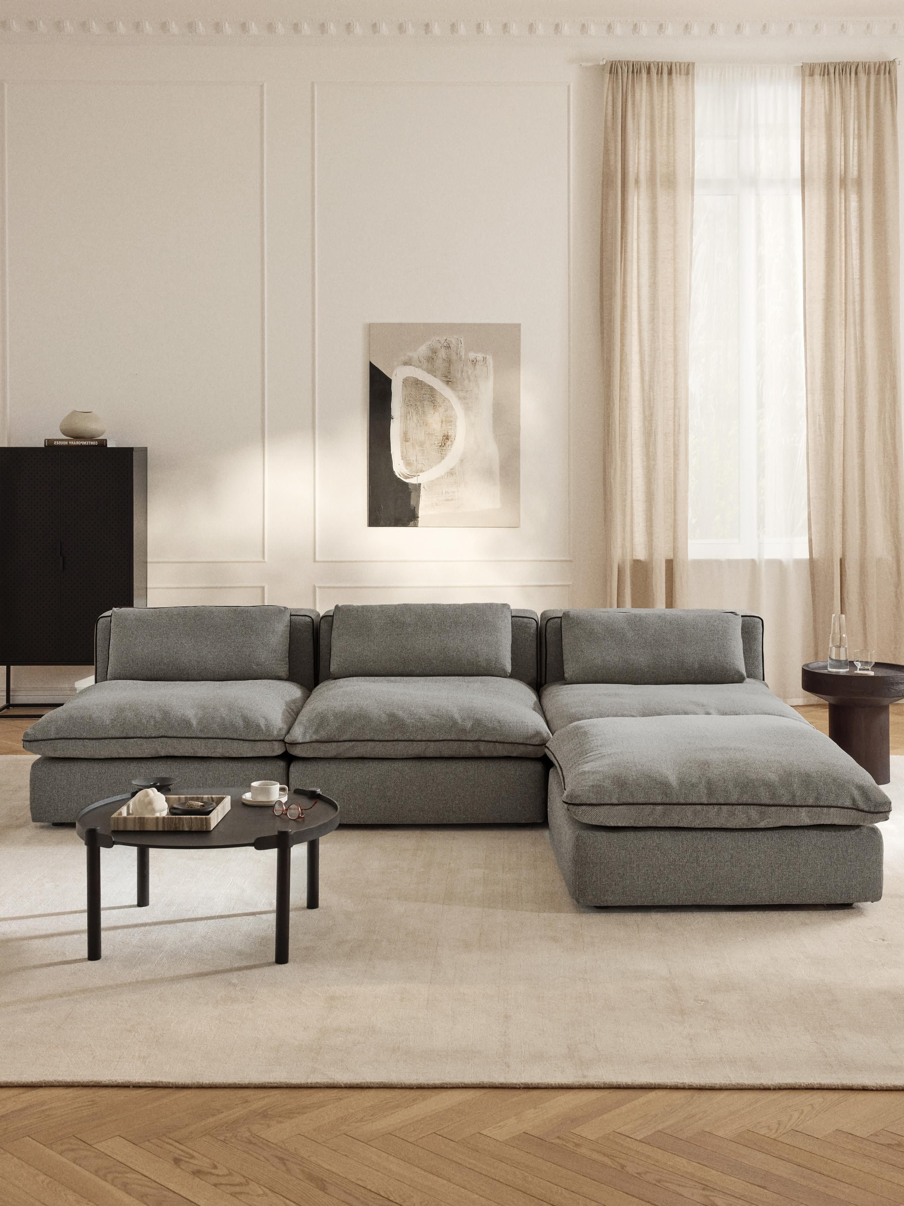 Modulaire XL bank Felix met poef (links/rechts)