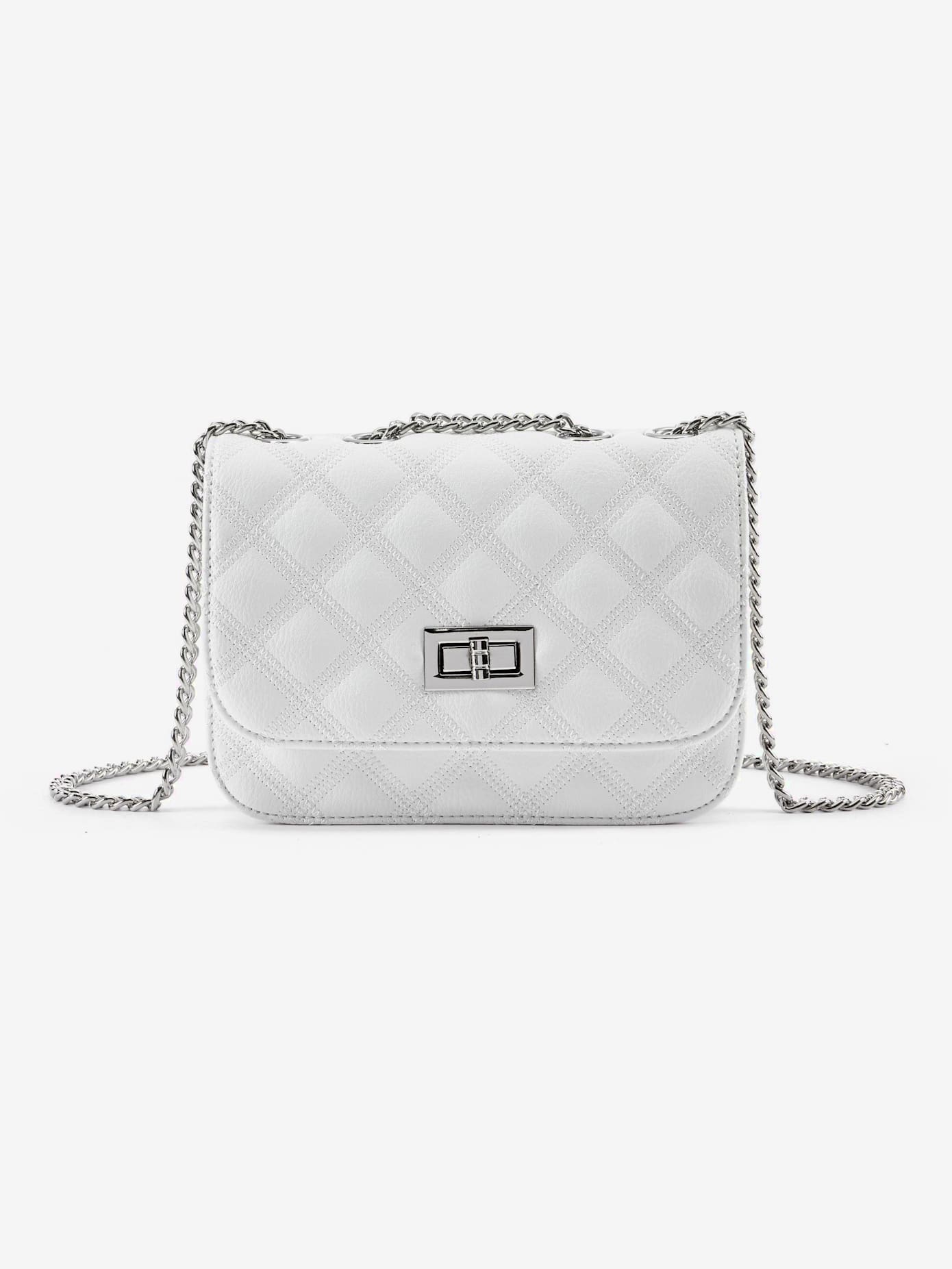 Sac en bandoulière petit sac avec élégante anse à chaîne couleur argent
