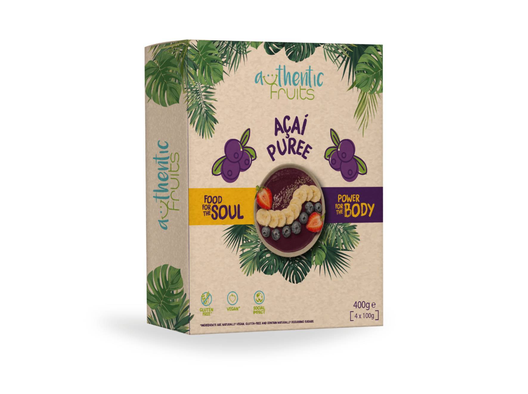 POLPA AÇAI AUTHENTIC FRUITS BIO 400G