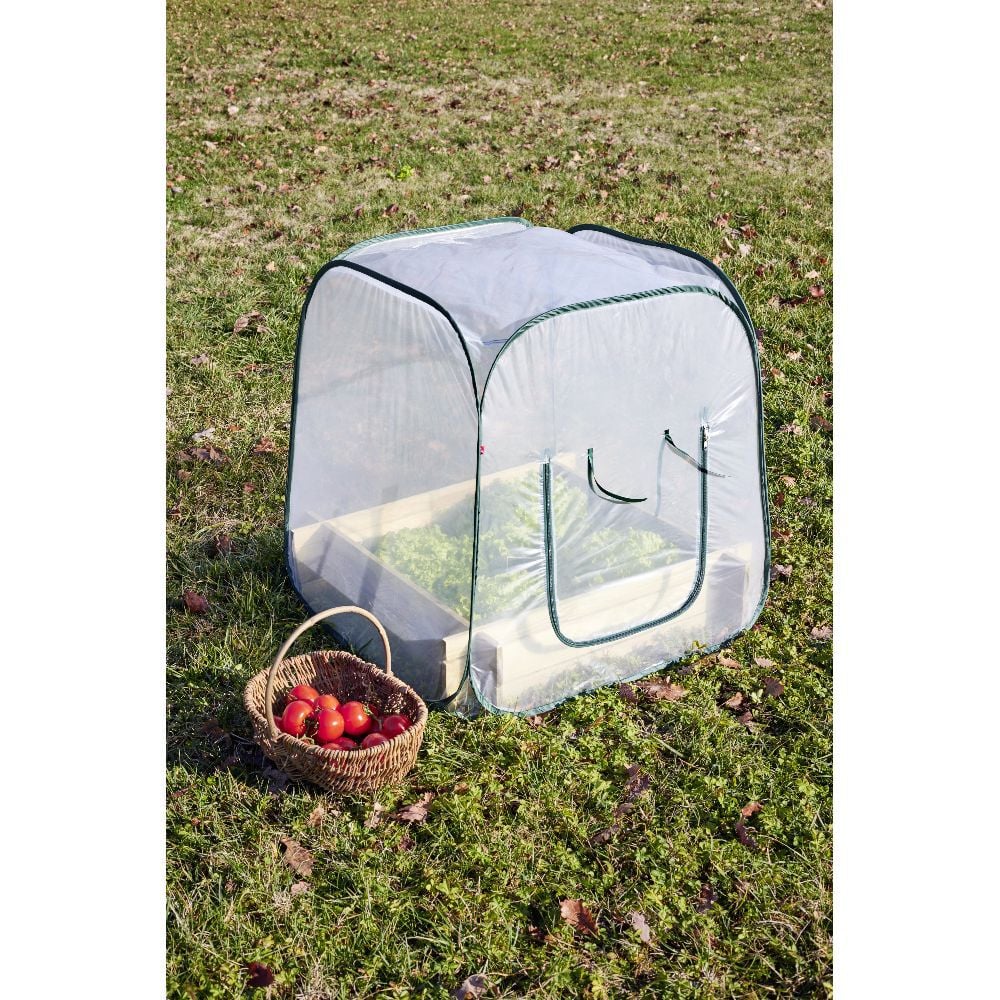 Carré potager en bois certifié FSC® naturel 80x80xH18 cm