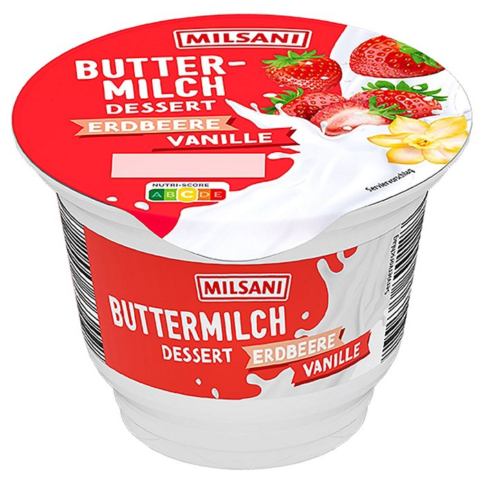MILSANI Fruchtbuttermilch Dessert 200 g, Erdbeere