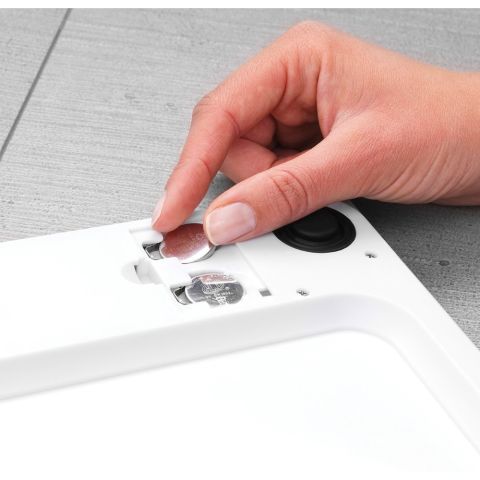 Digitale personenweegschaal op batterijen, glas - White