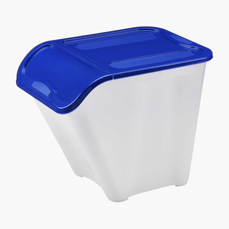 Oppbevaringsboks med lokk, 55 liter