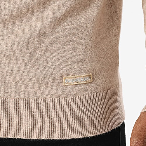 Gilet Zippé Beige Chiné