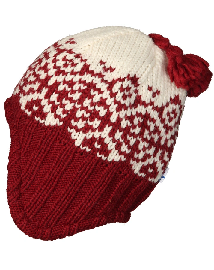 Strickmütze PEPPI gemustert in cabernet/offwhite