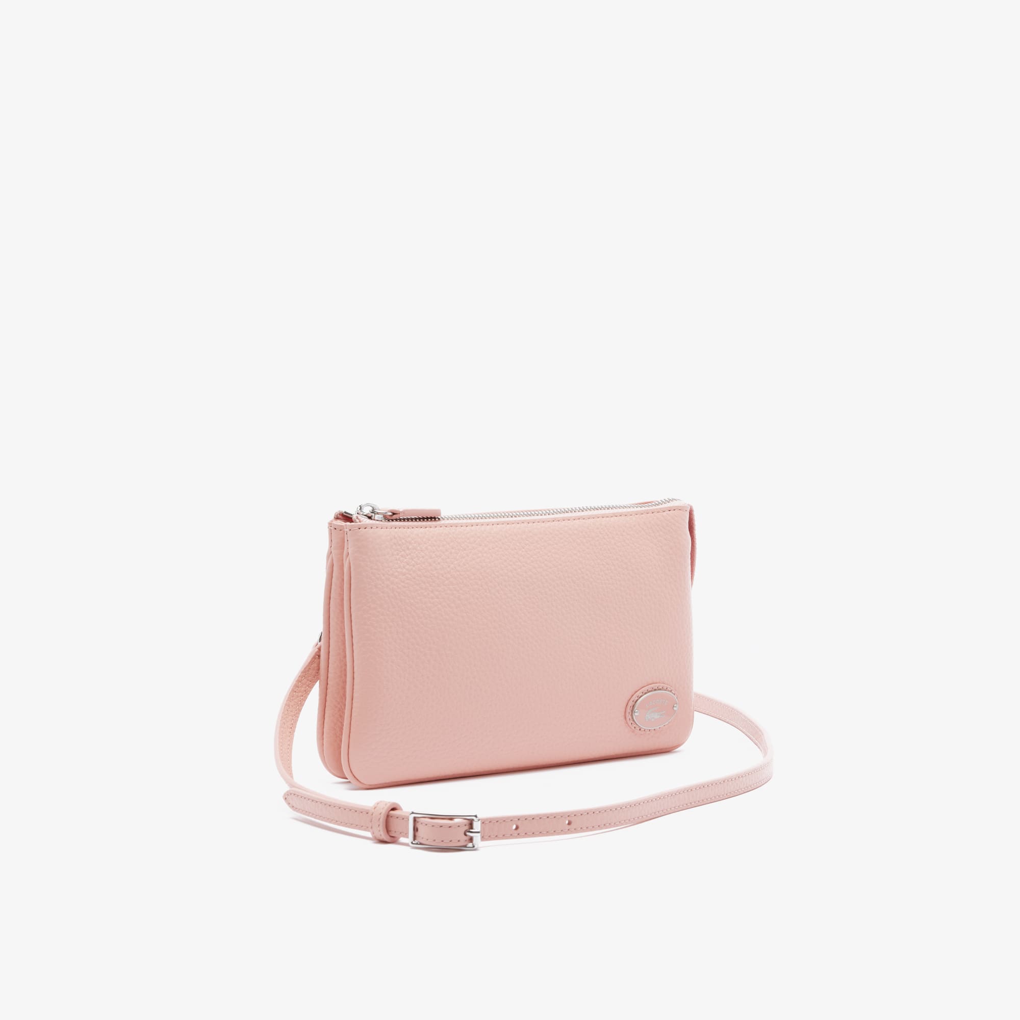 Pochette double Origin Croc en cuir Sacs à bandoulière - Rose - Lacoste - Femme