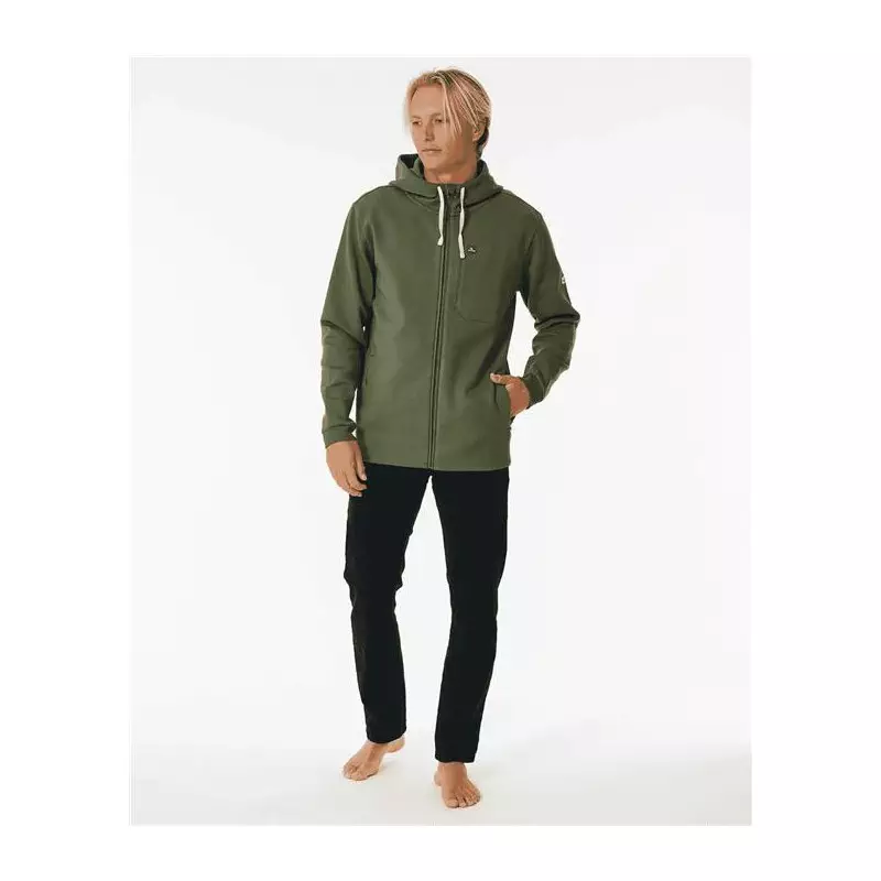 Sweat RIPCURL Vaporcool Zip Thru Hood Dark Olive