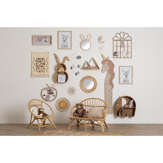 Miroir enfant en raffia   Lion        de               Atmosphera