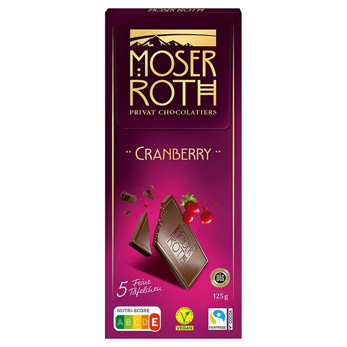 MOSER ROTH MOSER ROTH Schokolade 125 g, Cranberry