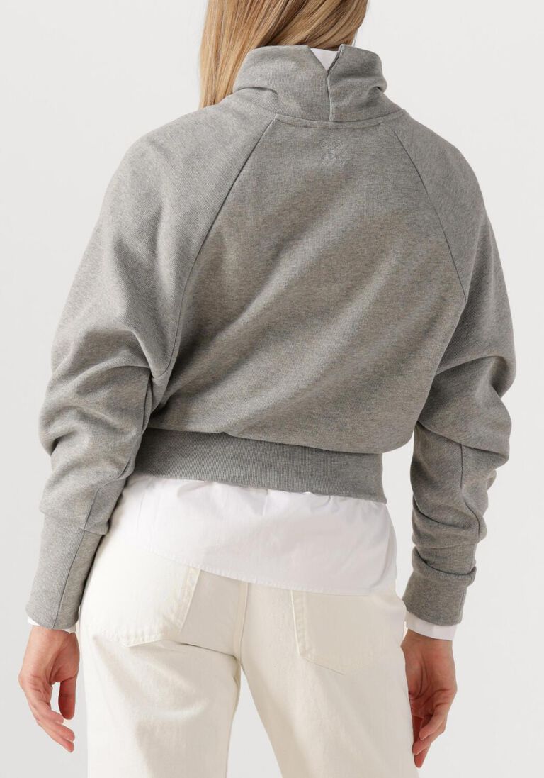 grijze closed sweater high neck sweatshirt