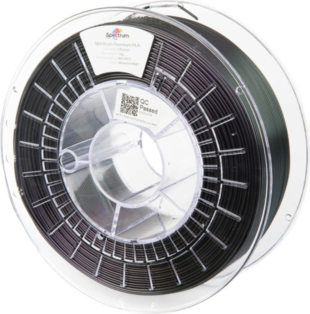 Spectrum  PLA Premium Wizard Indigo, 1,75 mm / 1000 g    Ästhetisches PLA-Filament mit guten mechanischen Eigenschaften