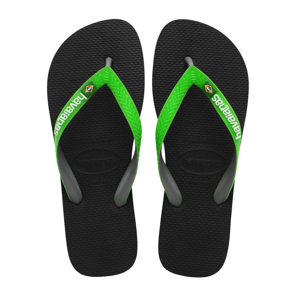 Havaianas Brasilteenslippers groen/zwart