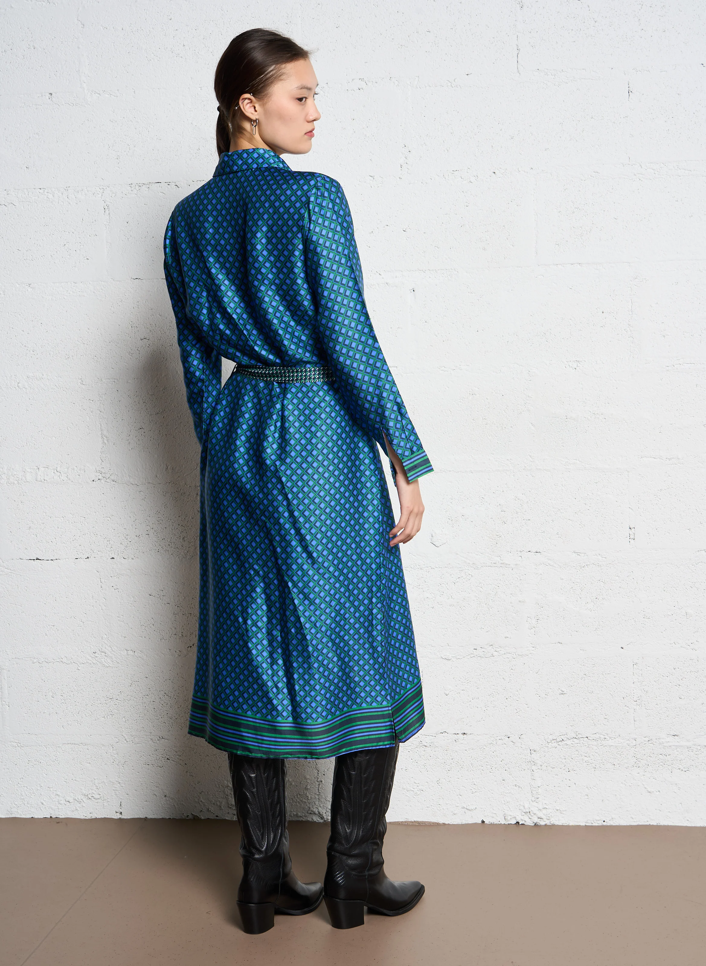 ROMY - Robe midi imprimée | Vert