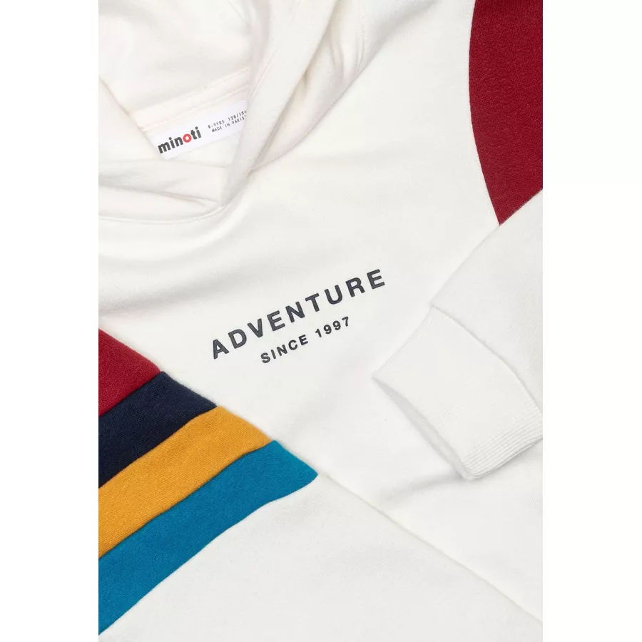 MINOTI Hoodie CremeweißRot