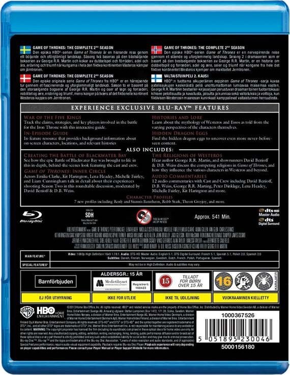 Game Of Thrones - Sæson 2 - HBO - Blu-Ray