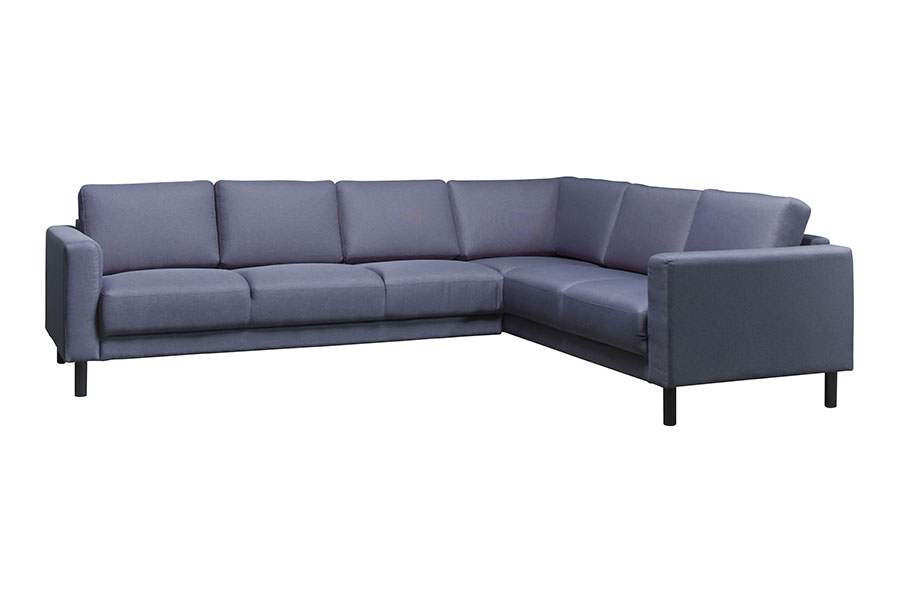Cleveland sofa Hjørnesofa 3-seter og 2-seter. Tekstil Malmø 78 dark grey med sorte treben.